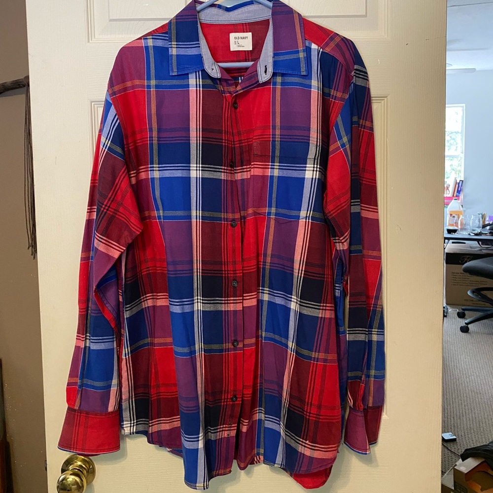 Red plaid dress shirt
